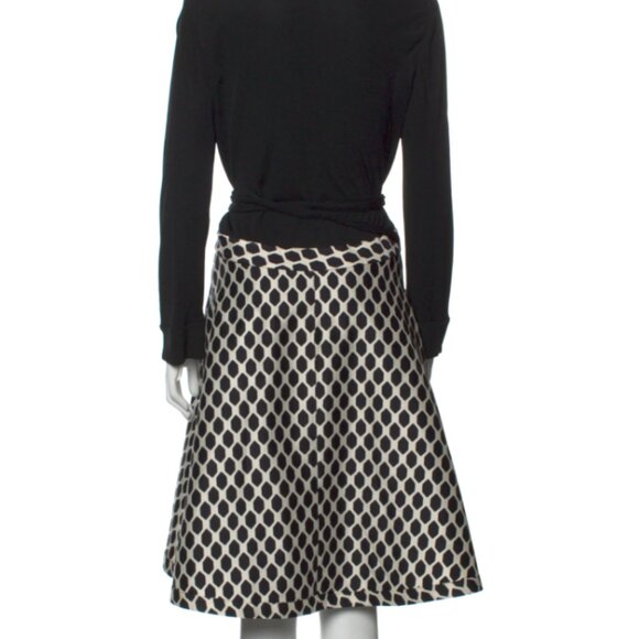 Diane von Furstenberg Amelia Black and White Wrap Dress Size 10 - Picture 3 of 3